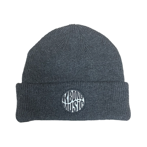 Circle Patch Beanie - Charcoal