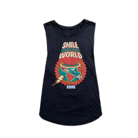 Women's Smile with the World Tank (Vintage Black)