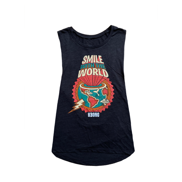 Women's Smile with the World Tank (Vintage Black)